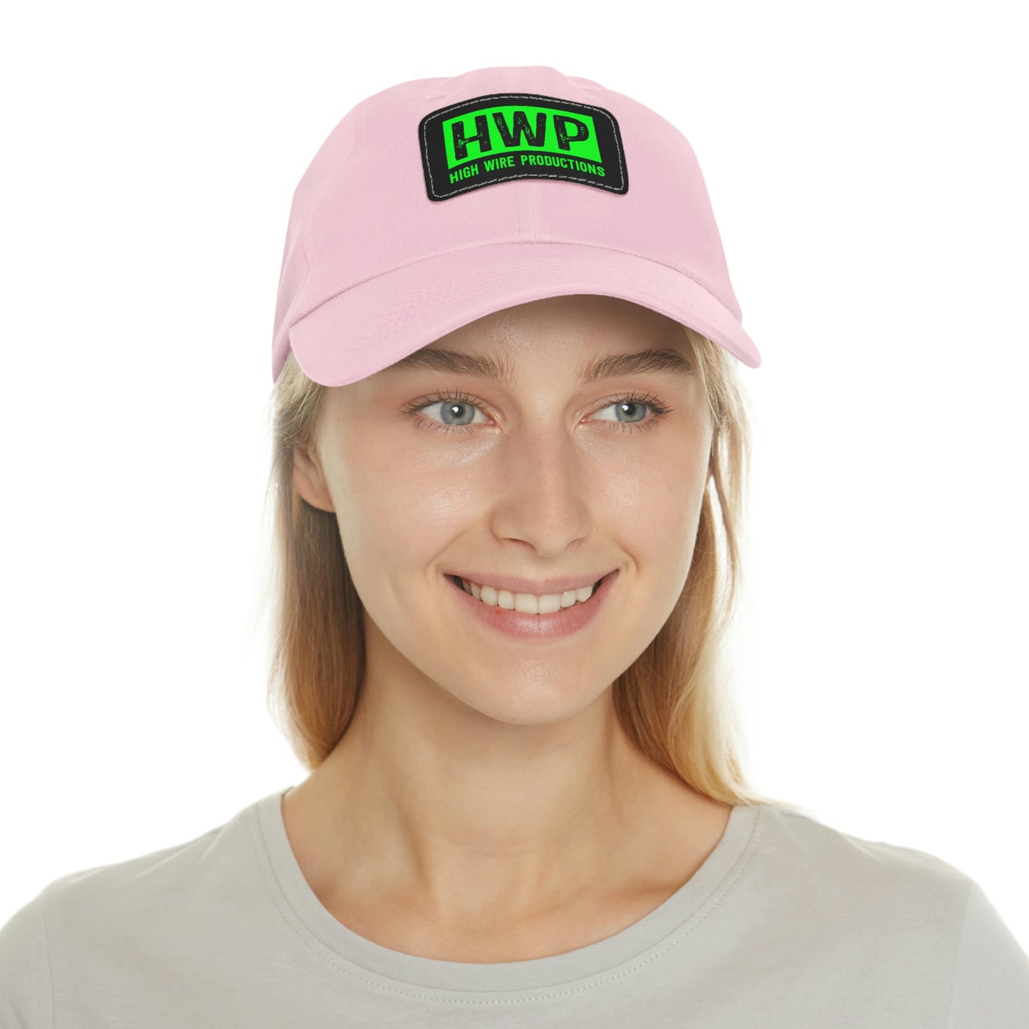 HWP Green logo Dad Hat with Leather Patch