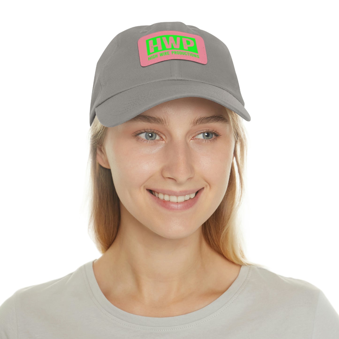 HWP Green logo Dad Hat with Leather Patch