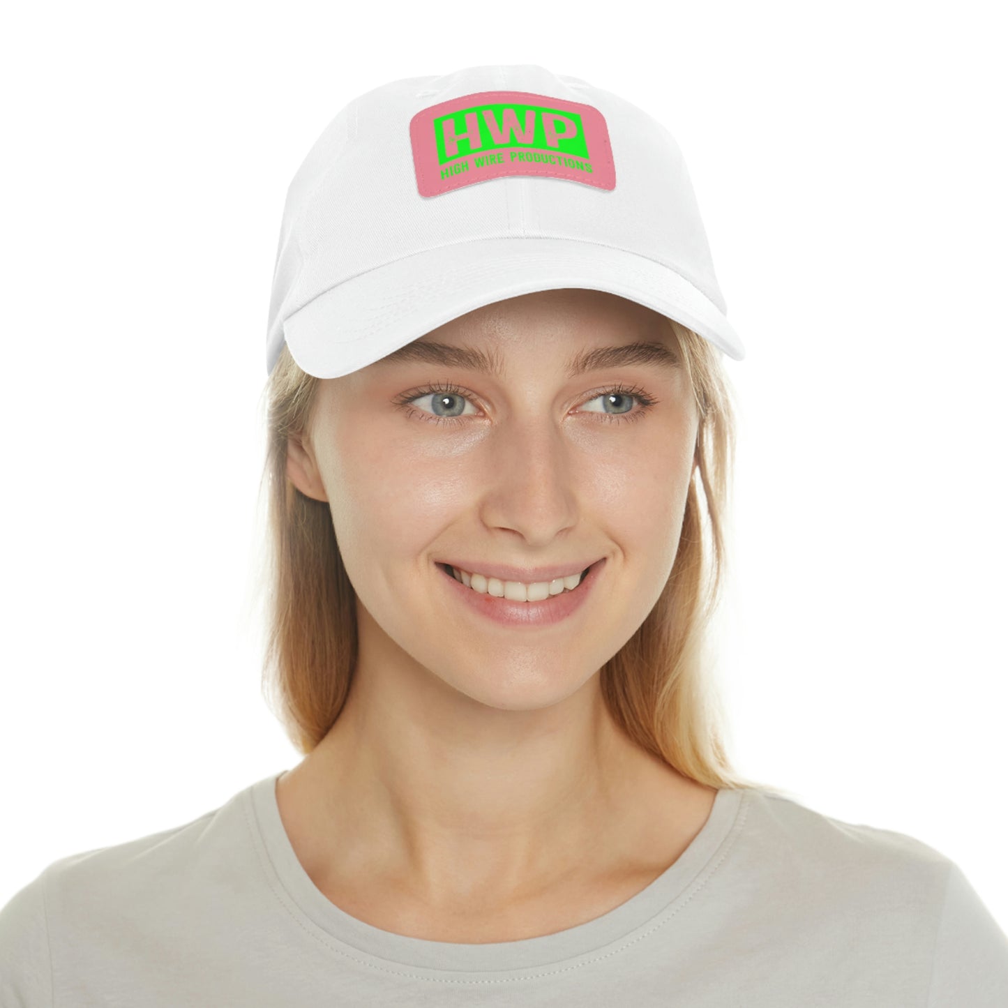 HWP Green logo Dad Hat with Leather Patch