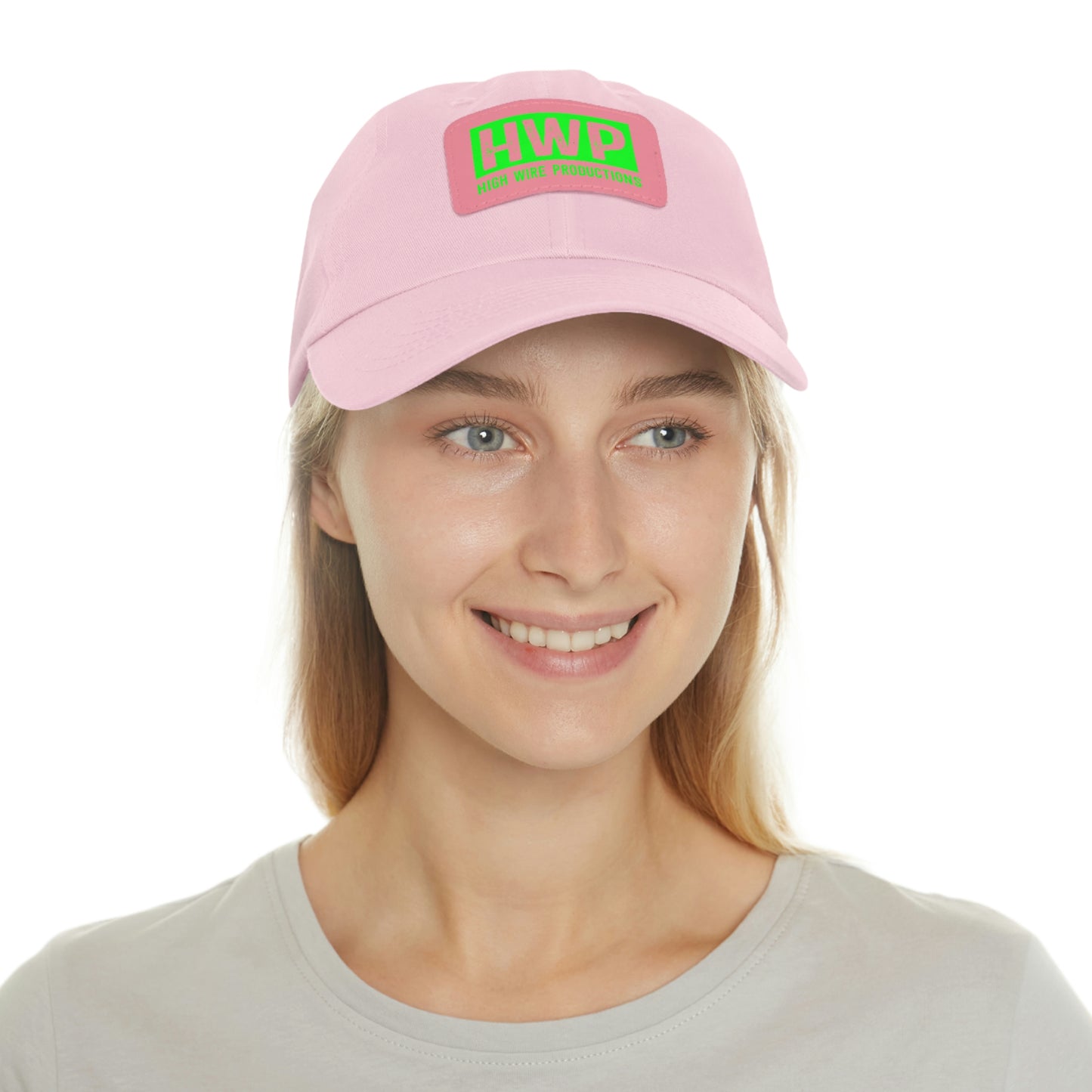 HWP Green logo Dad Hat with Leather Patch