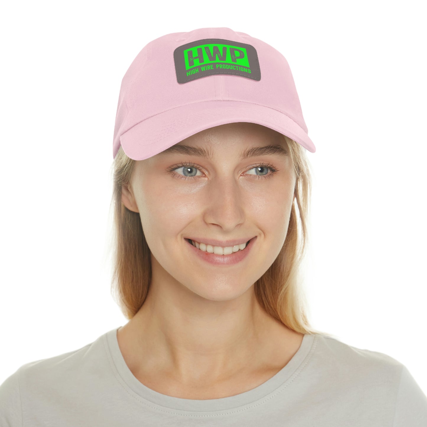 HWP Green logo Dad Hat with Leather Patch