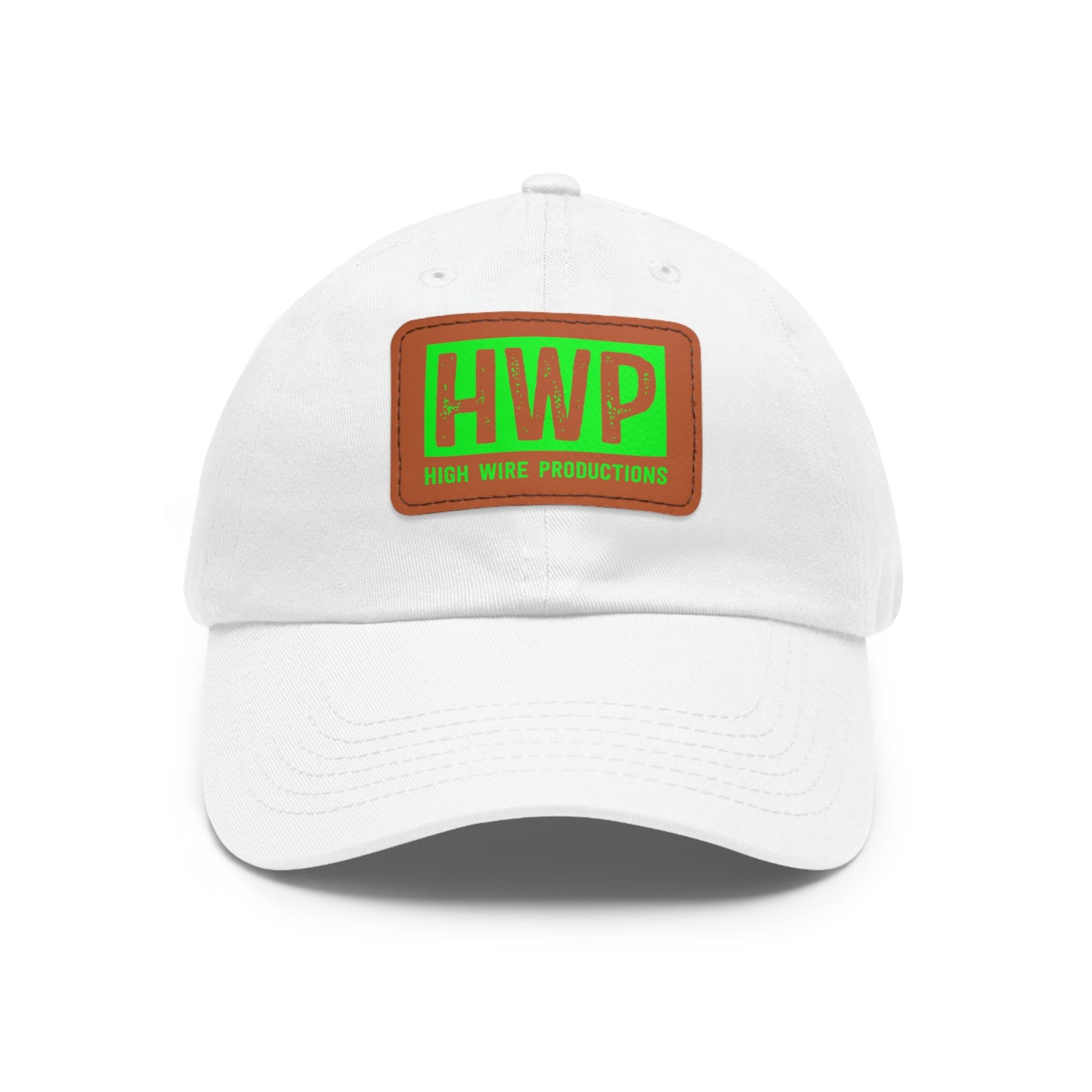 HWP Green logo Dad Hat with Leather Patch