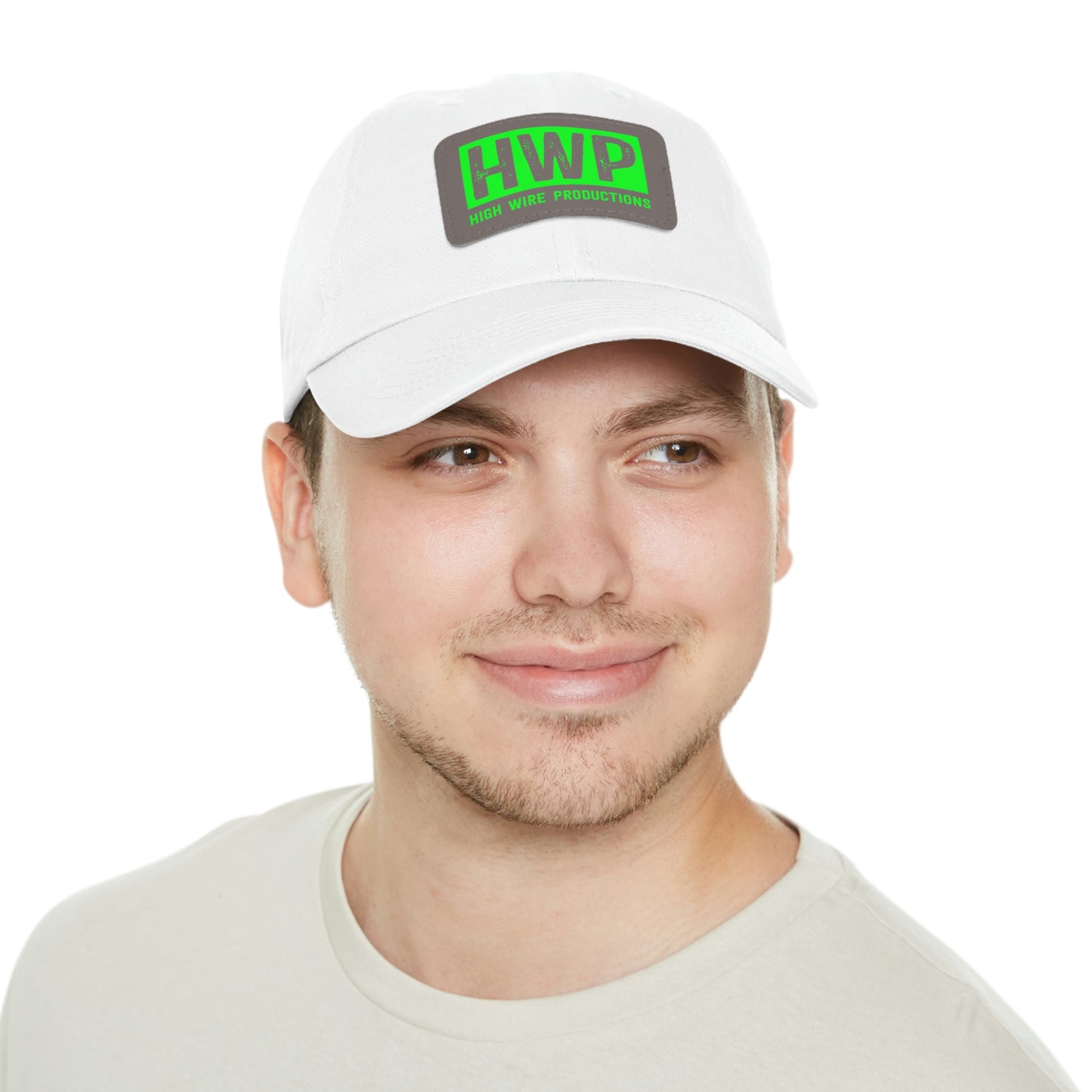 HWP Green logo Dad Hat with Leather Patch