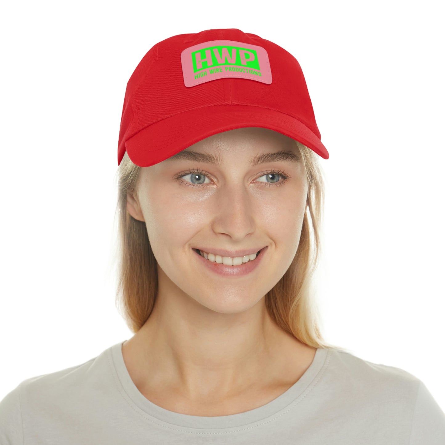 HWP Green logo Dad Hat with Leather Patch