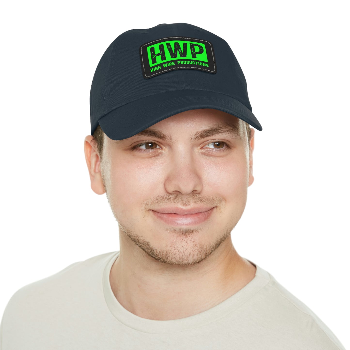 HWP Green logo Dad Hat with Leather Patch