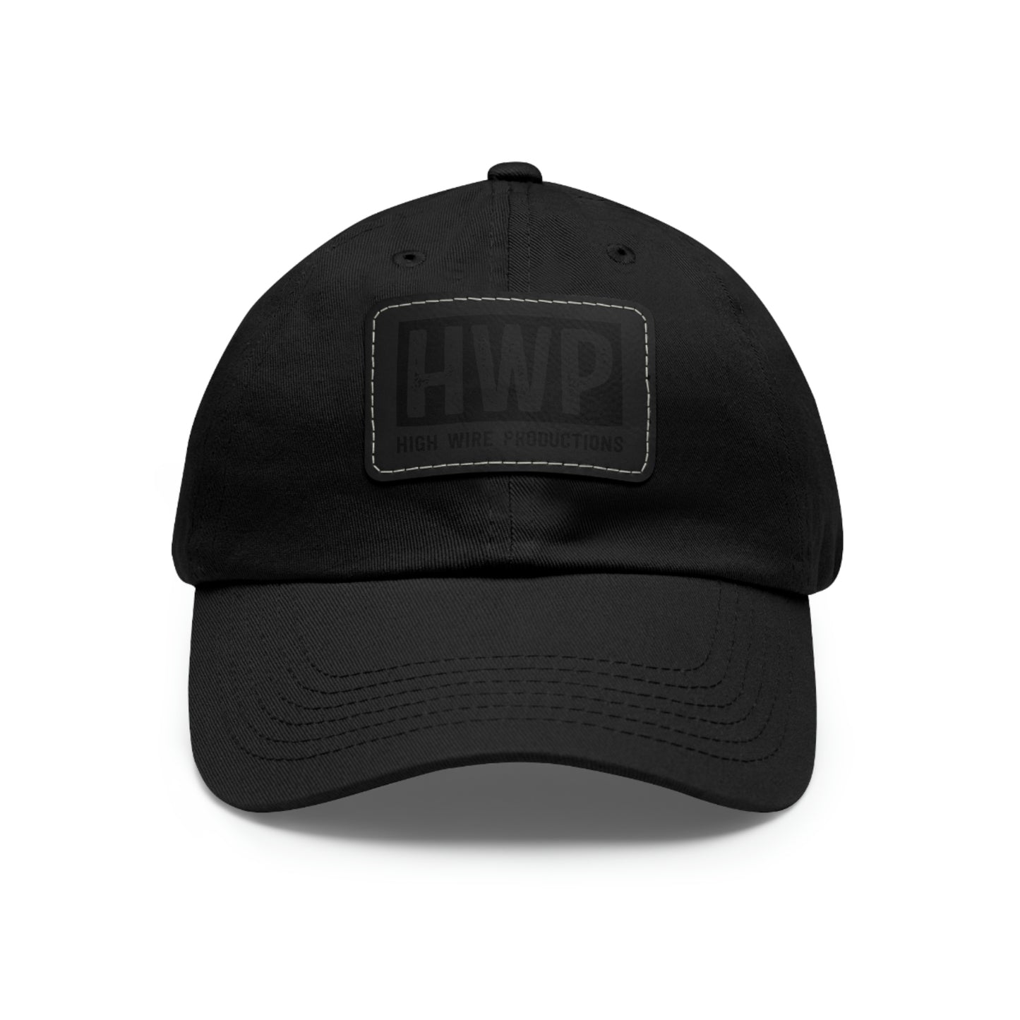 Black on Black HWP Logo Dad Hat with Leather Patch