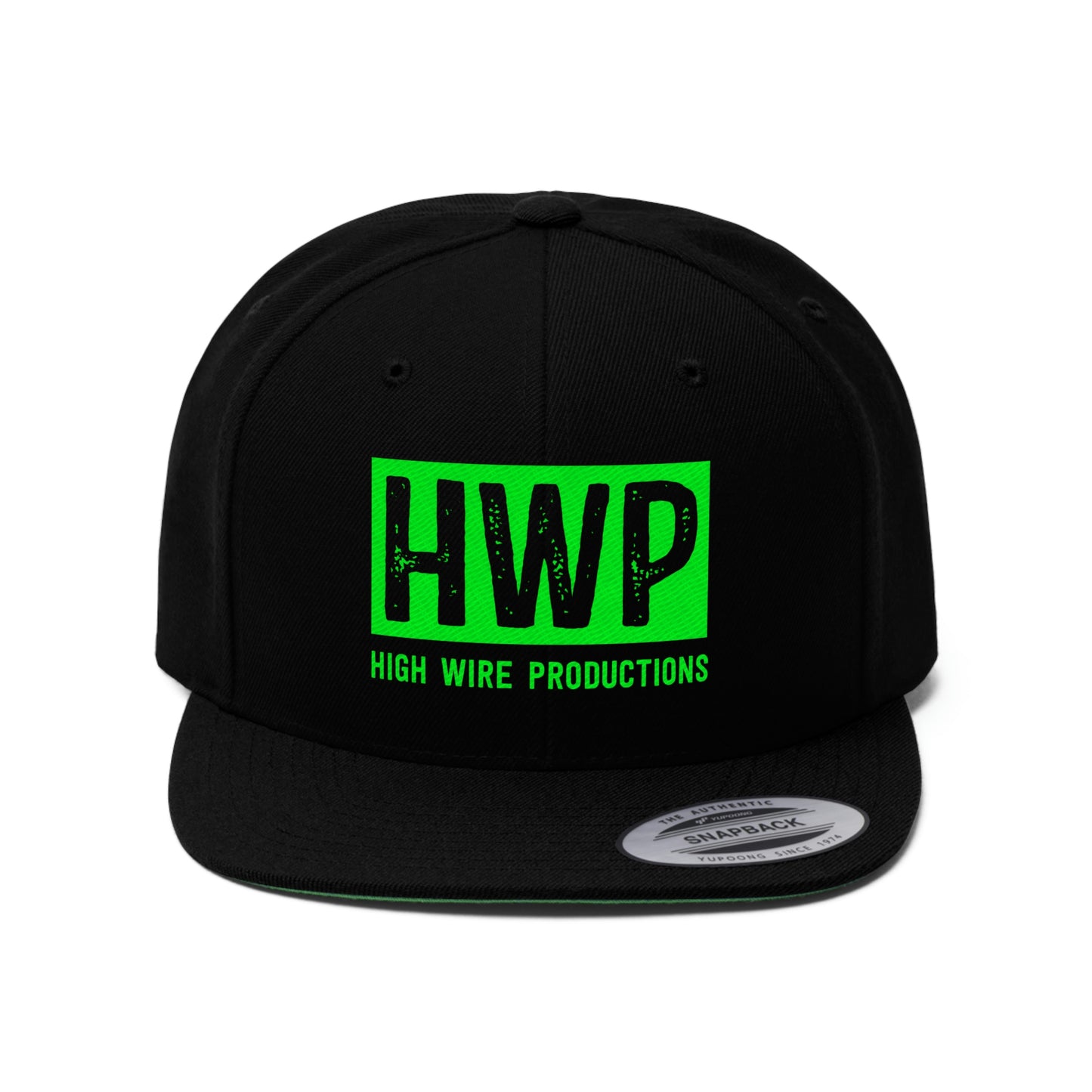 Green on Black High Wire Snapback