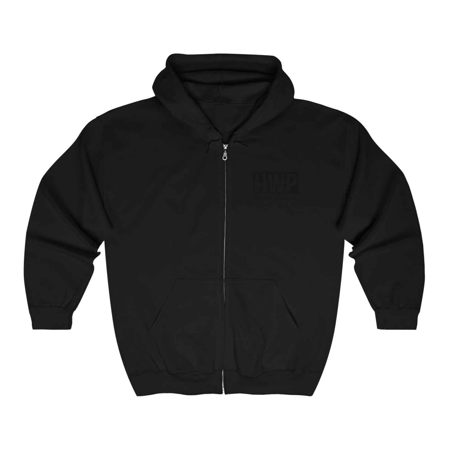 Black on Black HWP Full Zip Hooded Sweatshirt