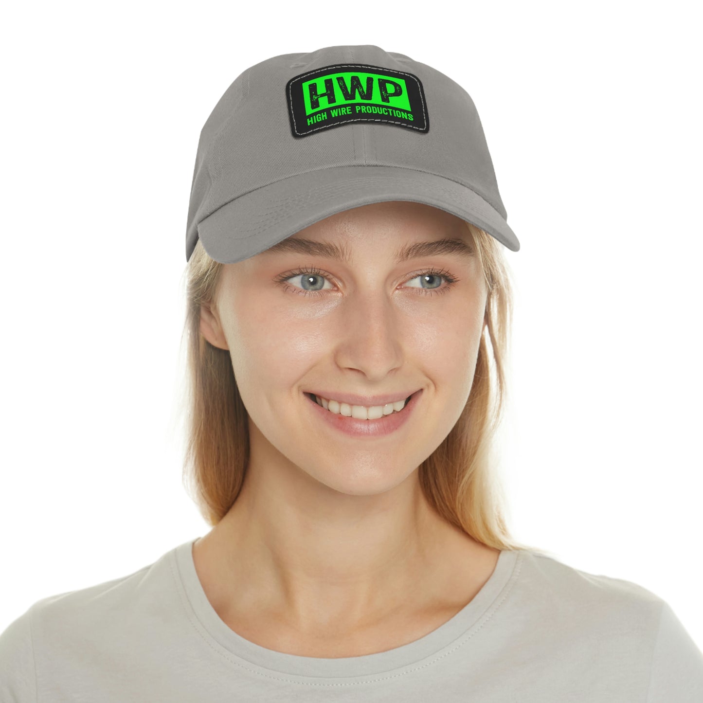 HWP Green logo Dad Hat with Leather Patch