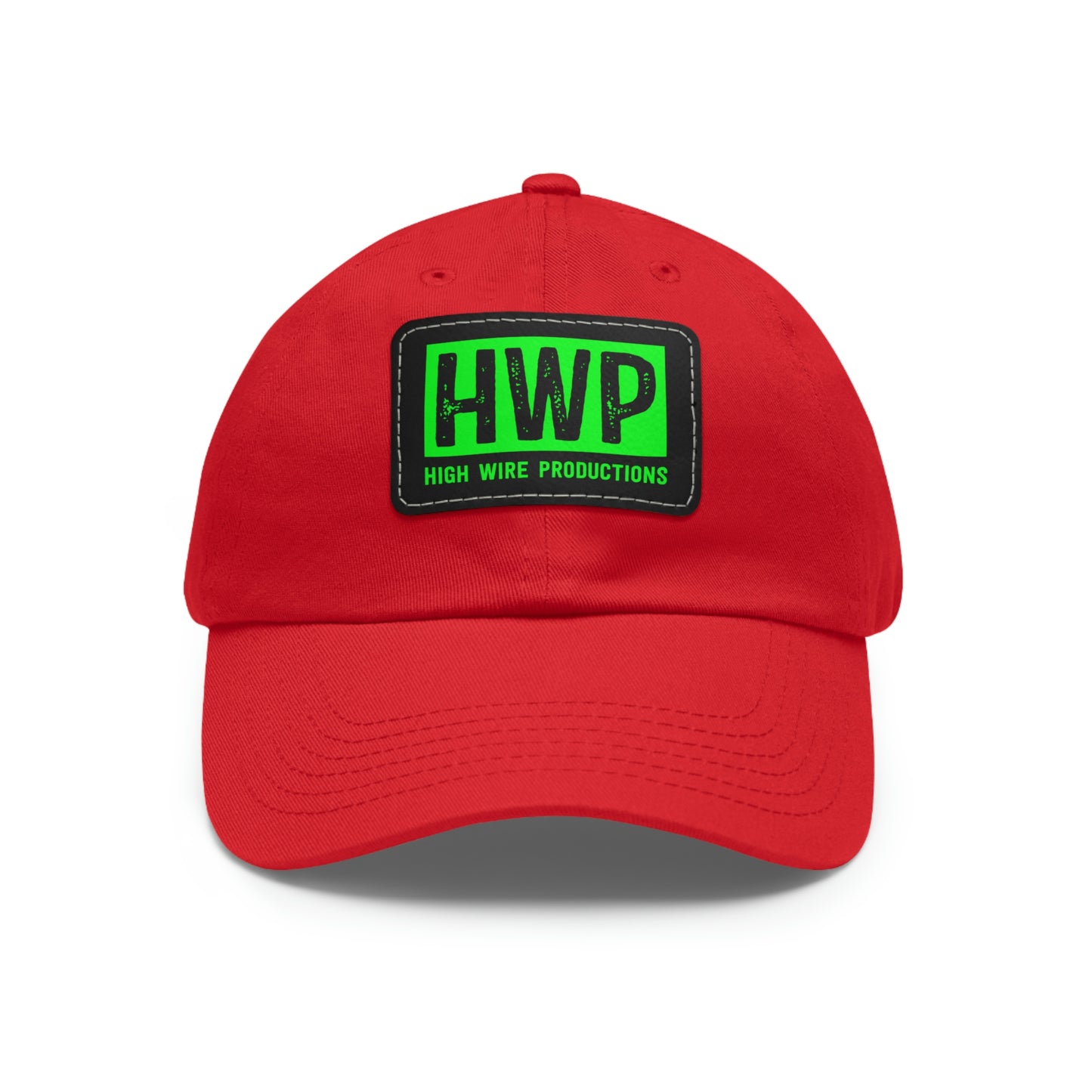 HWP Green logo Dad Hat with Leather Patch