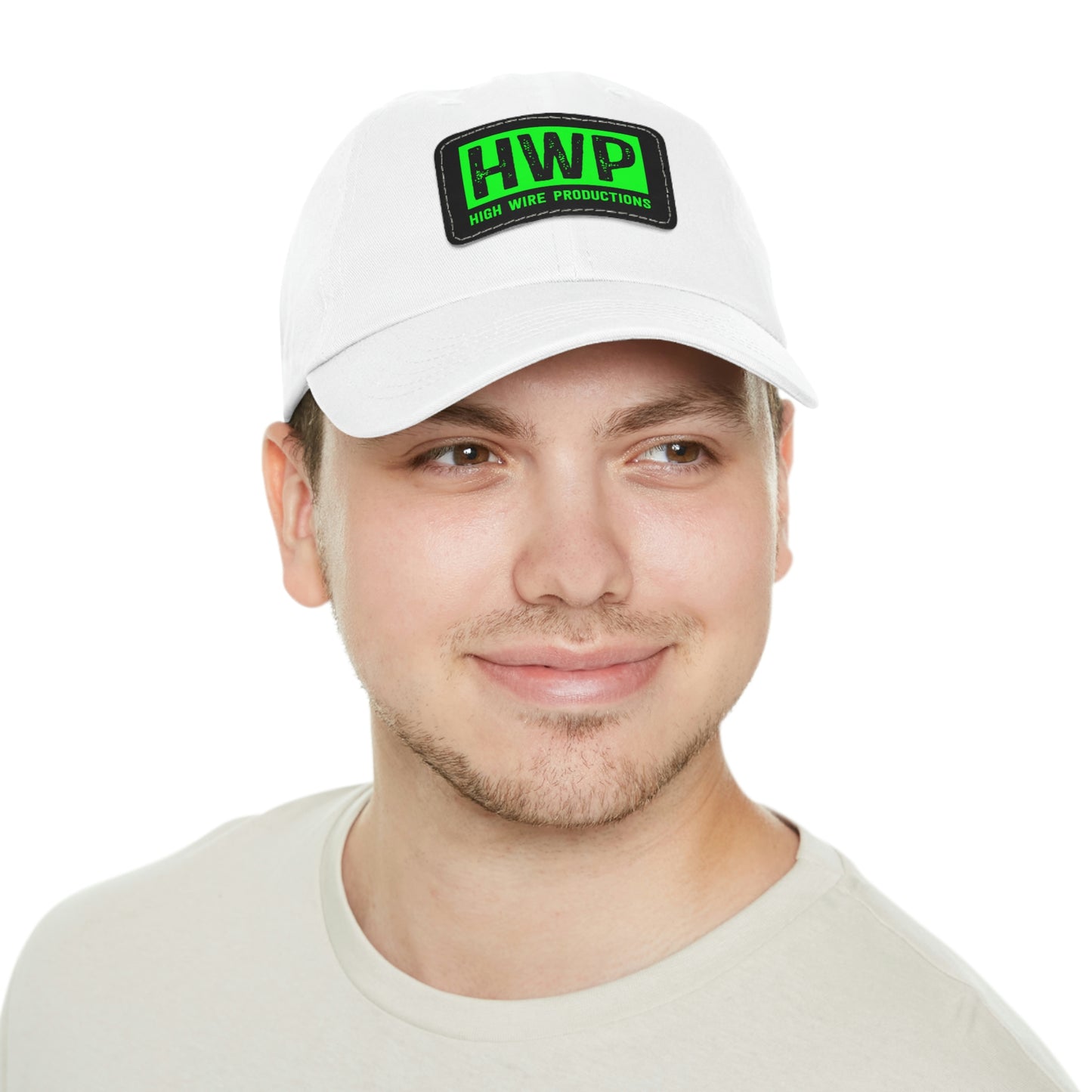 HWP Green logo Dad Hat with Leather Patch