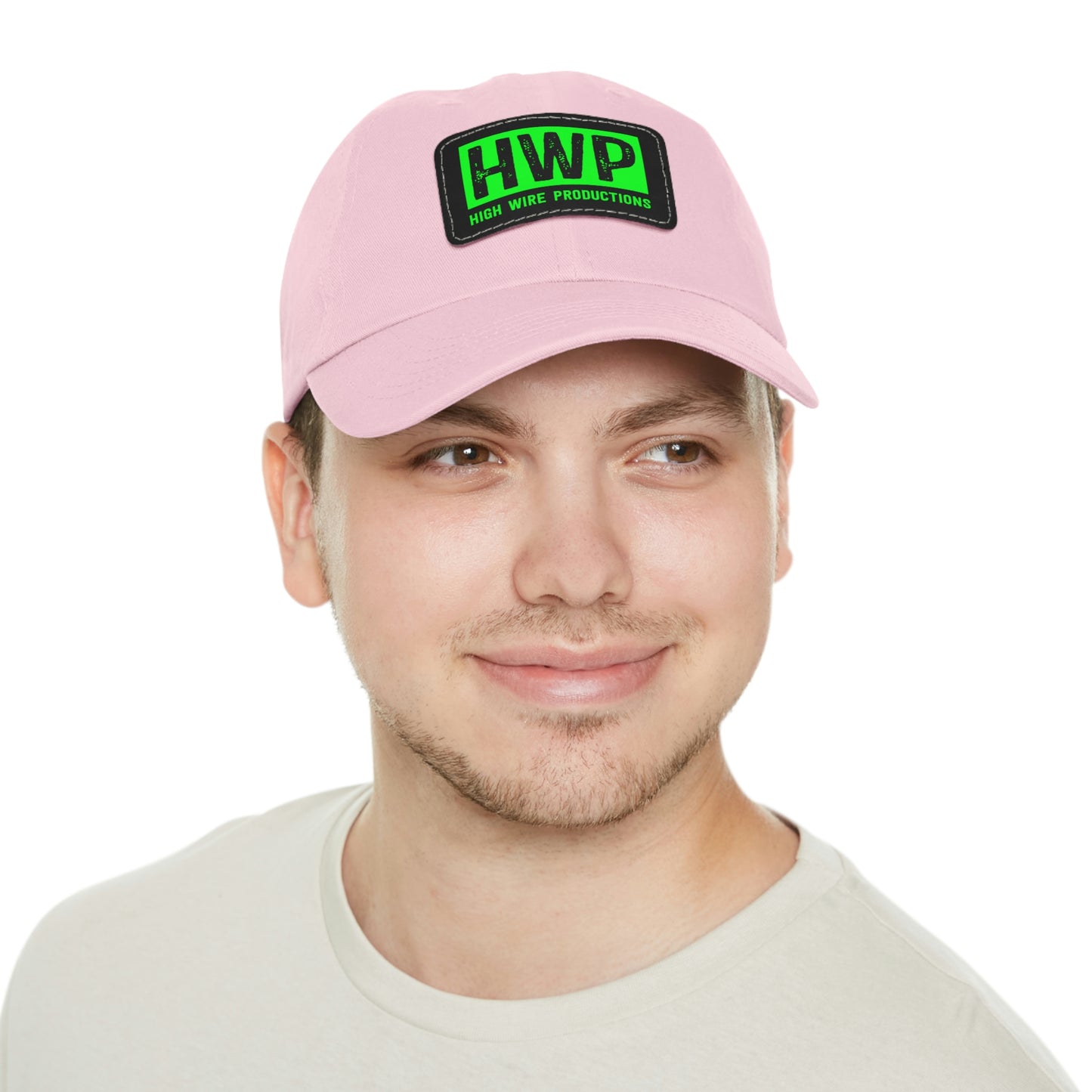 HWP Green logo Dad Hat with Leather Patch