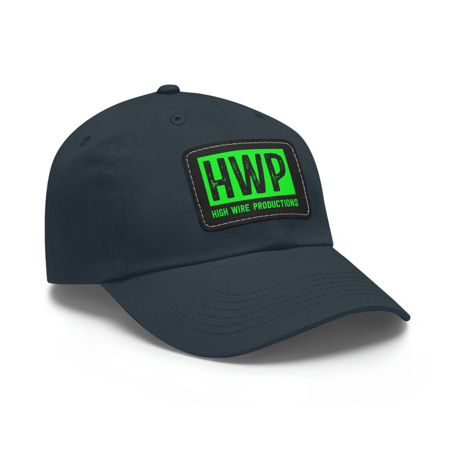 HWP Green logo Dad Hat with Leather Patch