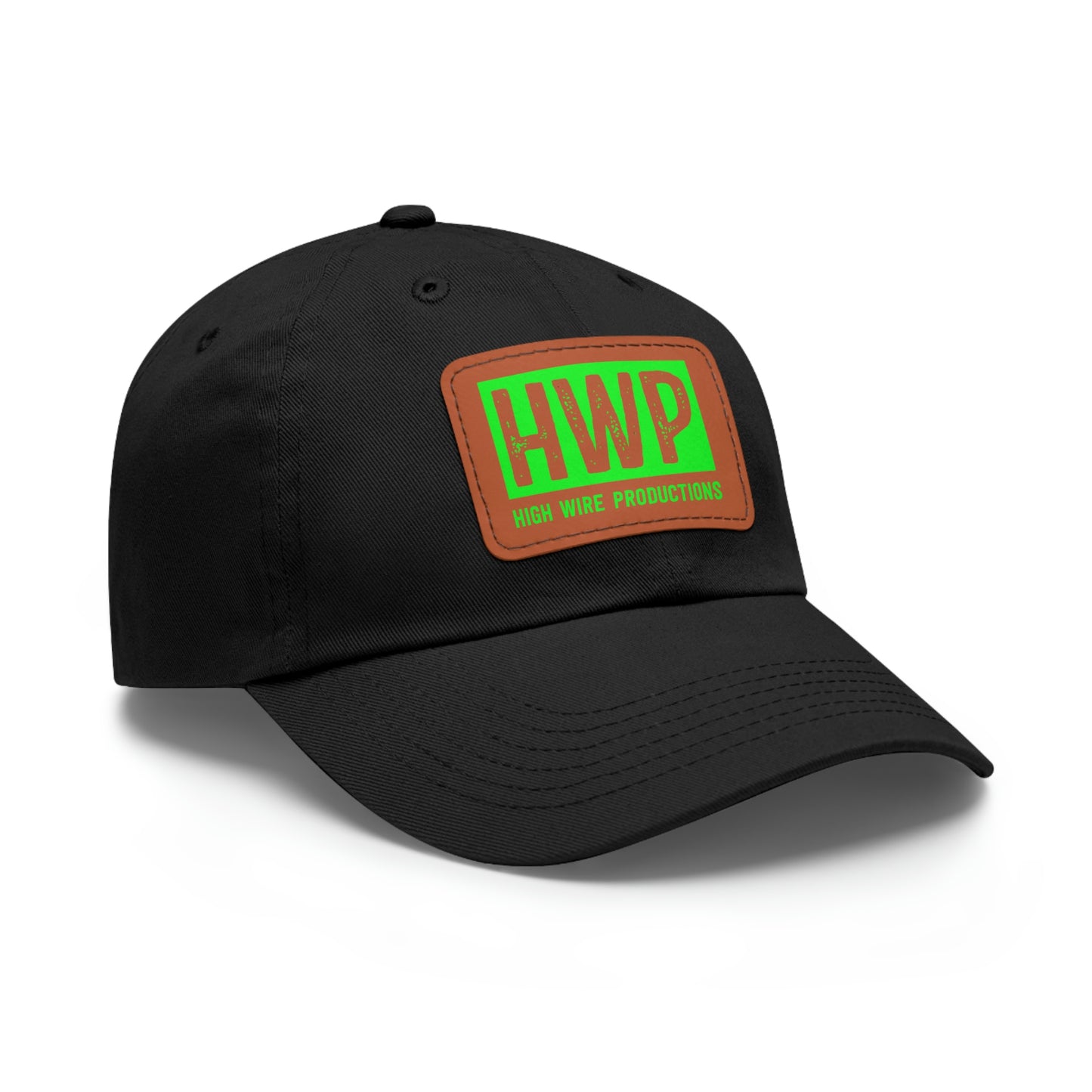 HWP Green logo Dad Hat with Leather Patch