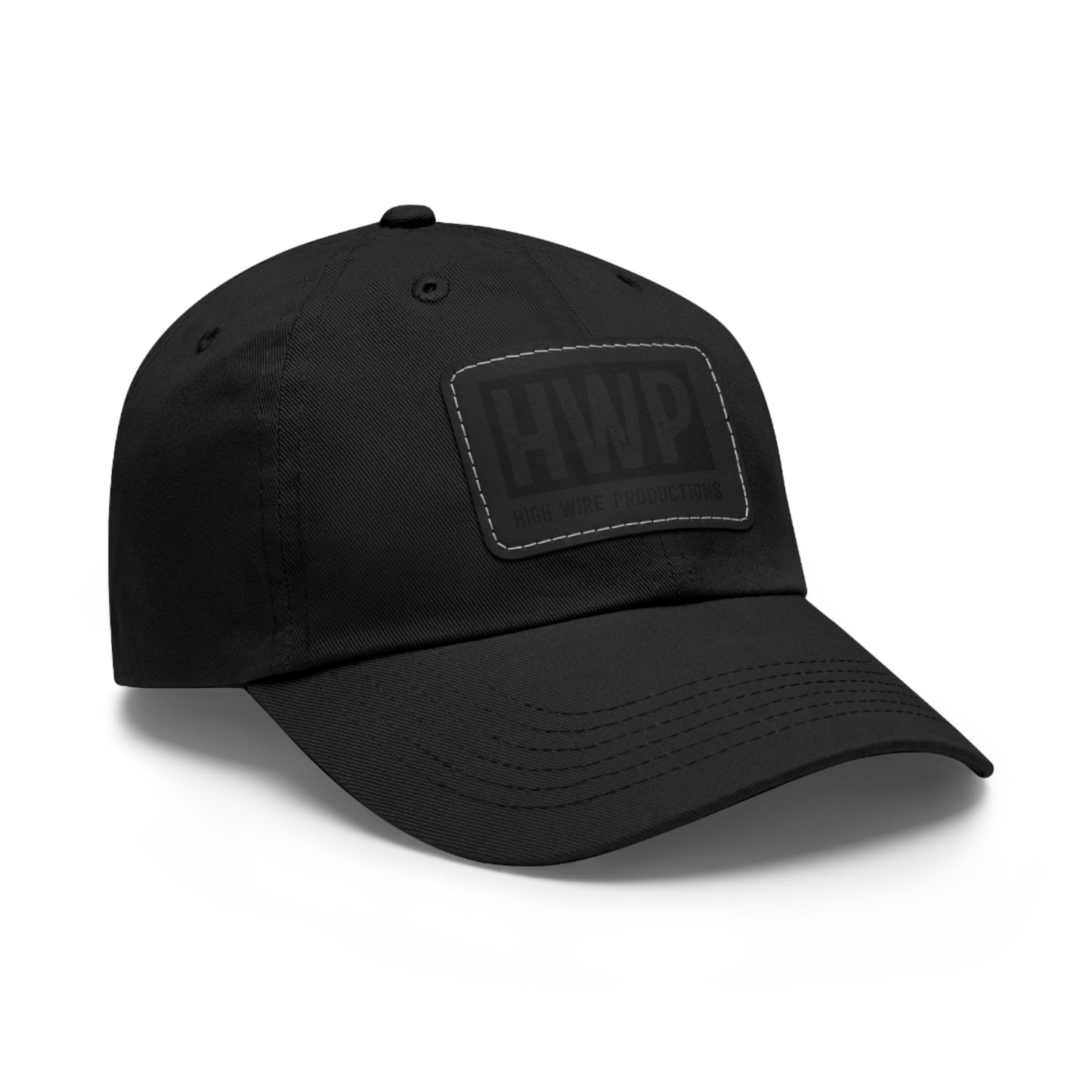 Black on Black HWP Logo Dad Hat with Leather Patch