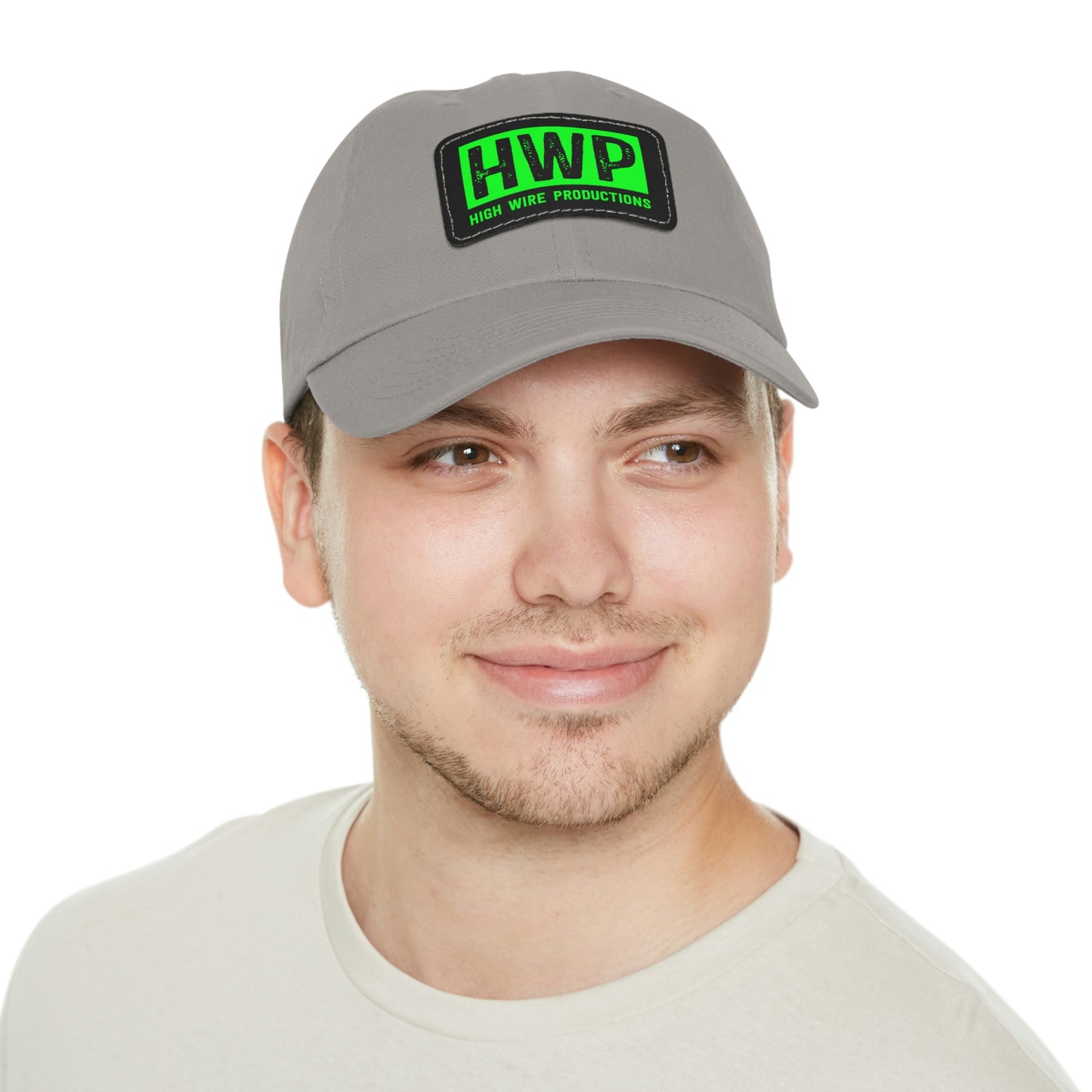 HWP Green logo Dad Hat with Leather Patch