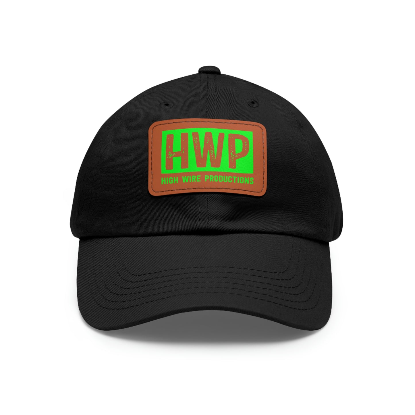 HWP Green logo Dad Hat with Leather Patch