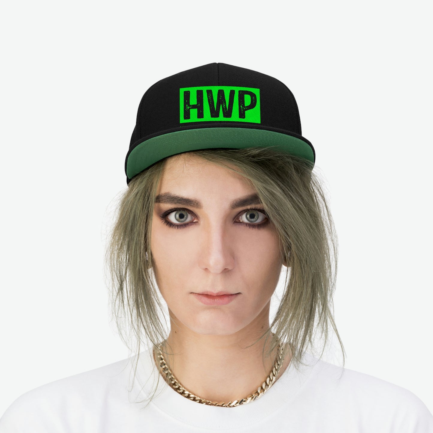 Green on Black High Wire Snapback