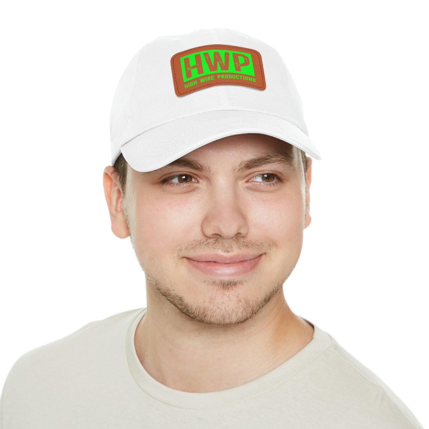 HWP Green logo Dad Hat with Leather Patch