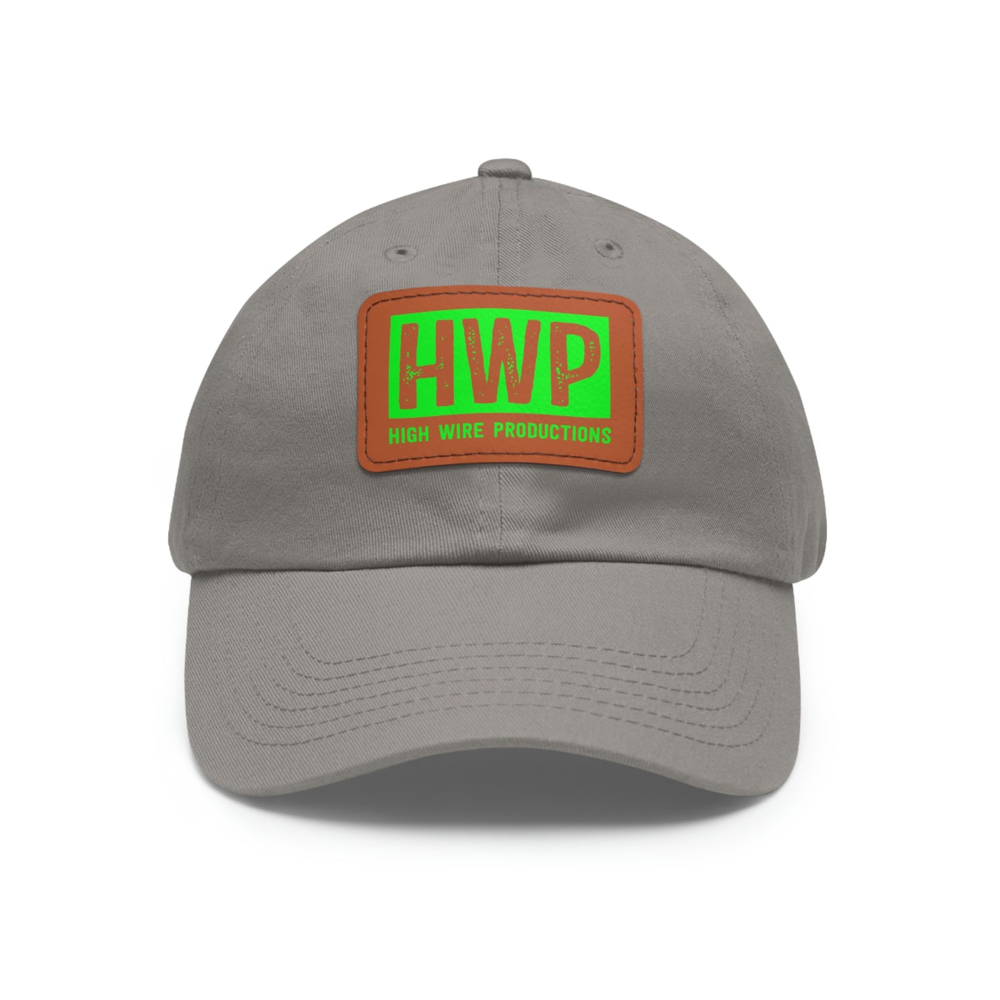 HWP Green logo Dad Hat with Leather Patch