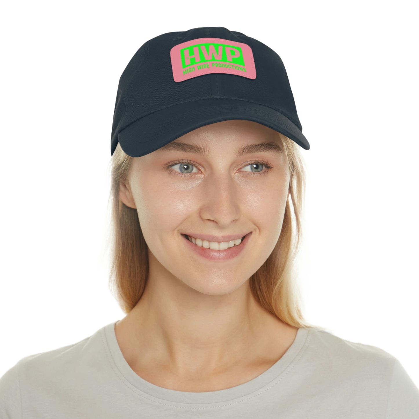 HWP Green logo Dad Hat with Leather Patch