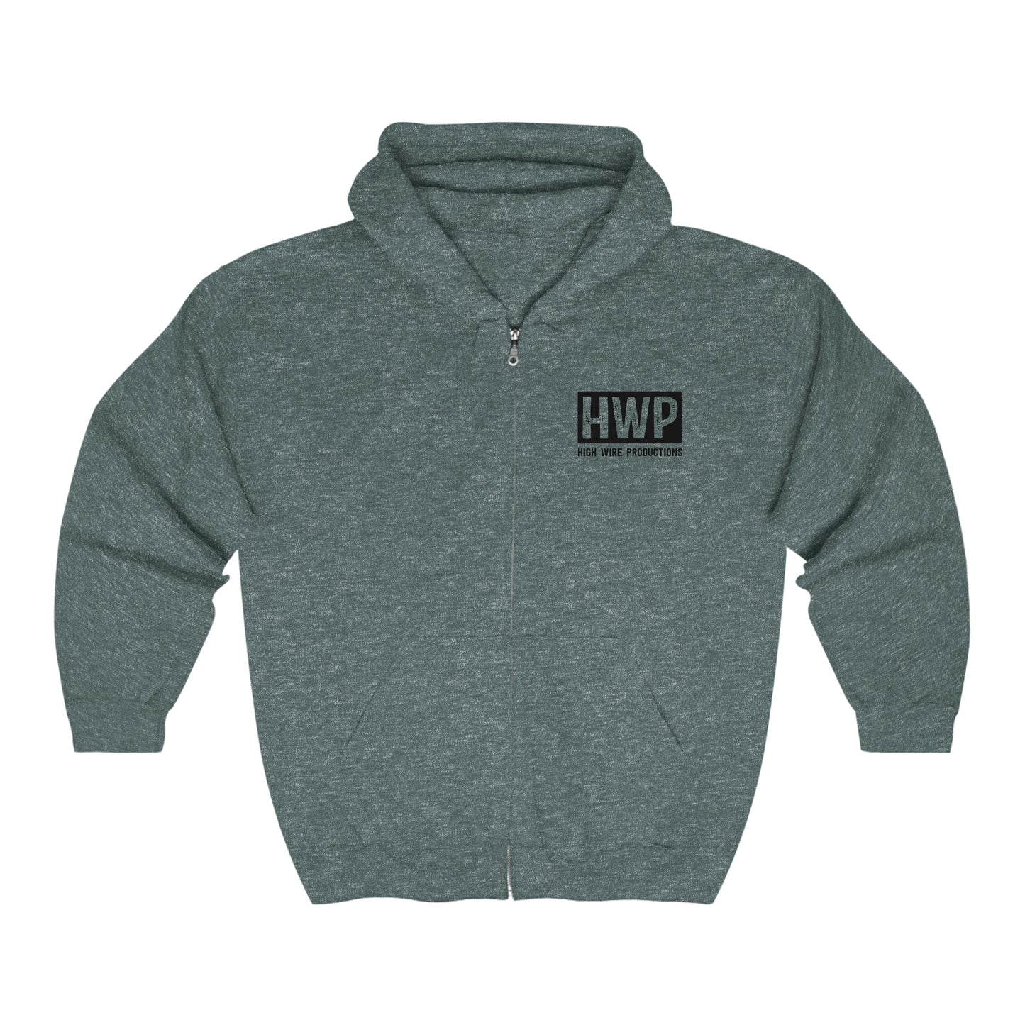 Black on Black HWP Full Zip Hooded Sweatshirt